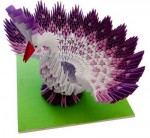 Amazingly Pretty 3D Origami Peacock
