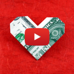 Lovely Dollar Origami Heart