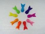 Group of colorful Fish Origami