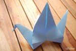 Light Blue Flapping Bird Origami