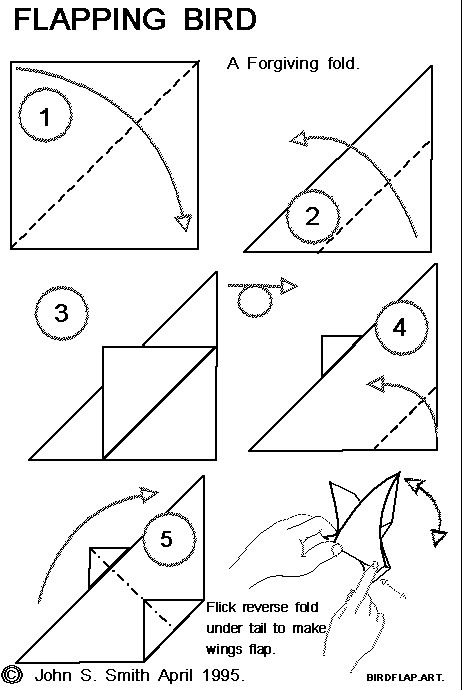 Origami Bird Instructions