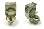 Cute toilet bowl Origami Dollar