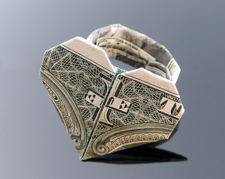 Origami Dollar Heart