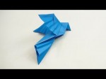 Elegant Blue Origami Dove