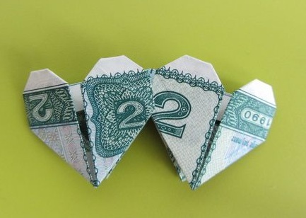 Origami Heart Dollar