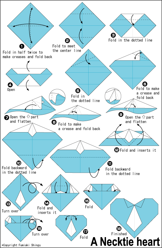 Origami Heart Instructions