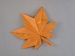 Radiant Origami Leaf