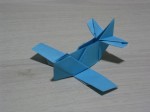 Blue Origami Plane