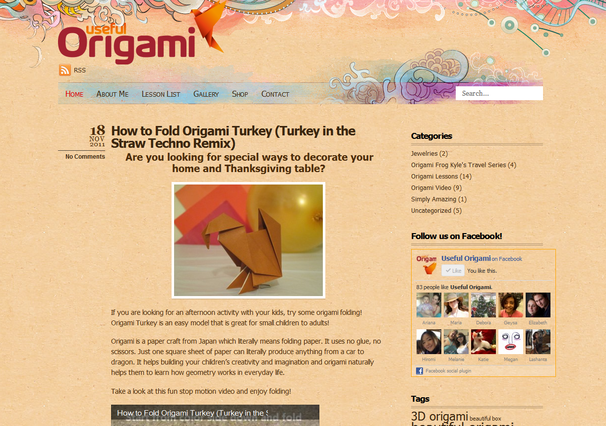 Origami Websites