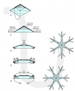 Snow Flake Christmas Origami Instructions