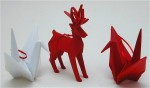 Reindeer & Crane Christmas Origami Ornaments