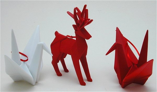 christmas origami ornaments