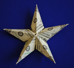 money origami star