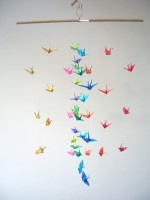 Hanging Origami Crane Mobile