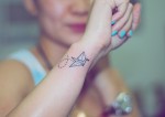 Simple Nice Origami Crane Tattoo