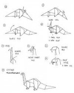 Rawr! Origami Dinosaur Instructions