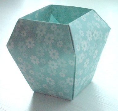 origami flower vase