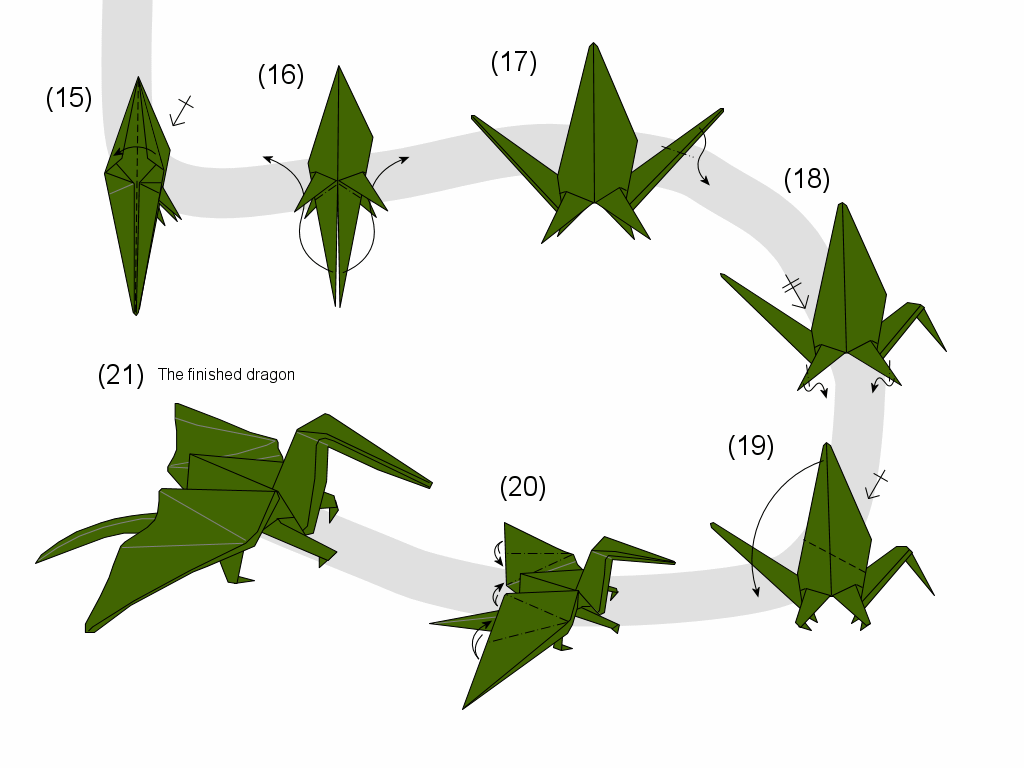 origami instructions dragon