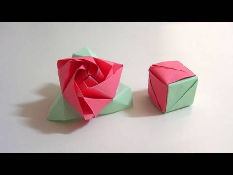 origami rose easy