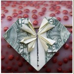 Pretty Heart Origami With Money