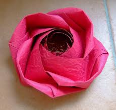 paper origami rose