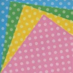 Polka Dot Patterned Origami Paper