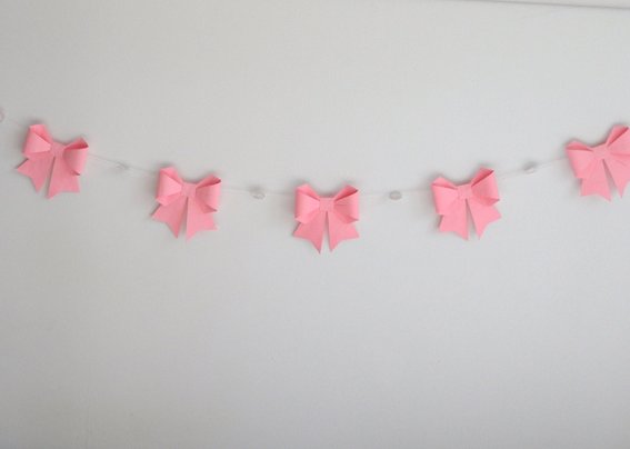 pink origami paper