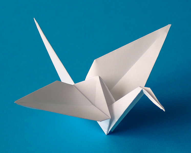 white origami paper