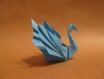 Elegant 3d origami swan