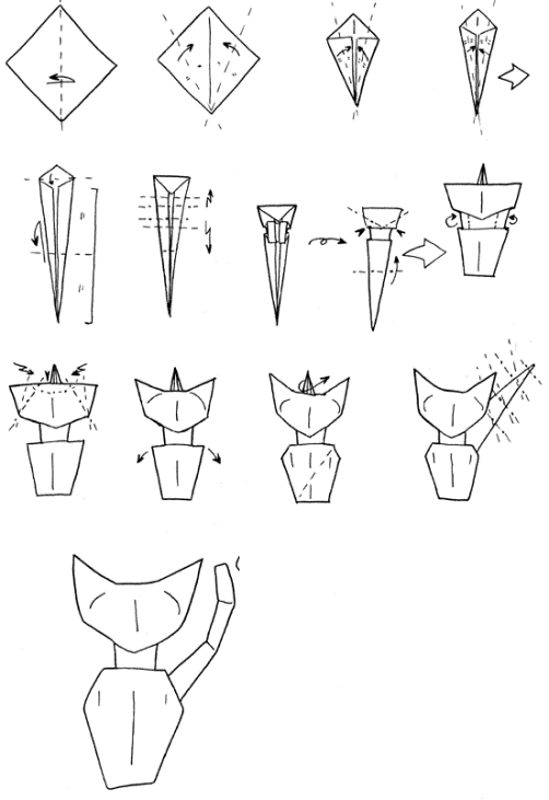 Origami Cat Instructions