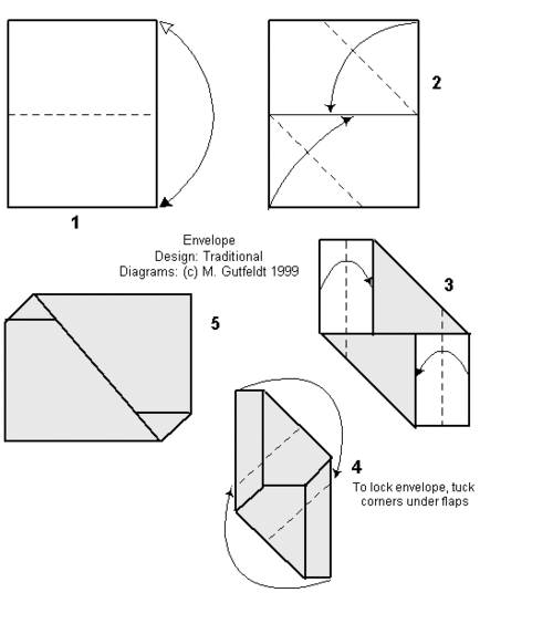 Origami Envelope Instructions