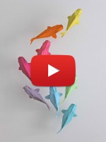 Colorful Origami Koi Fish