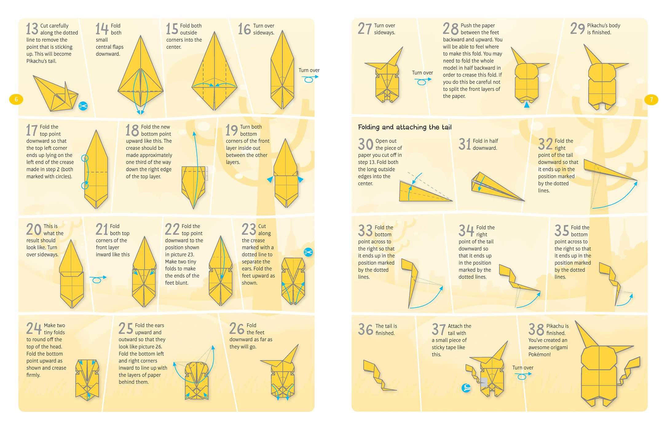 Pokemon Origami Instructions