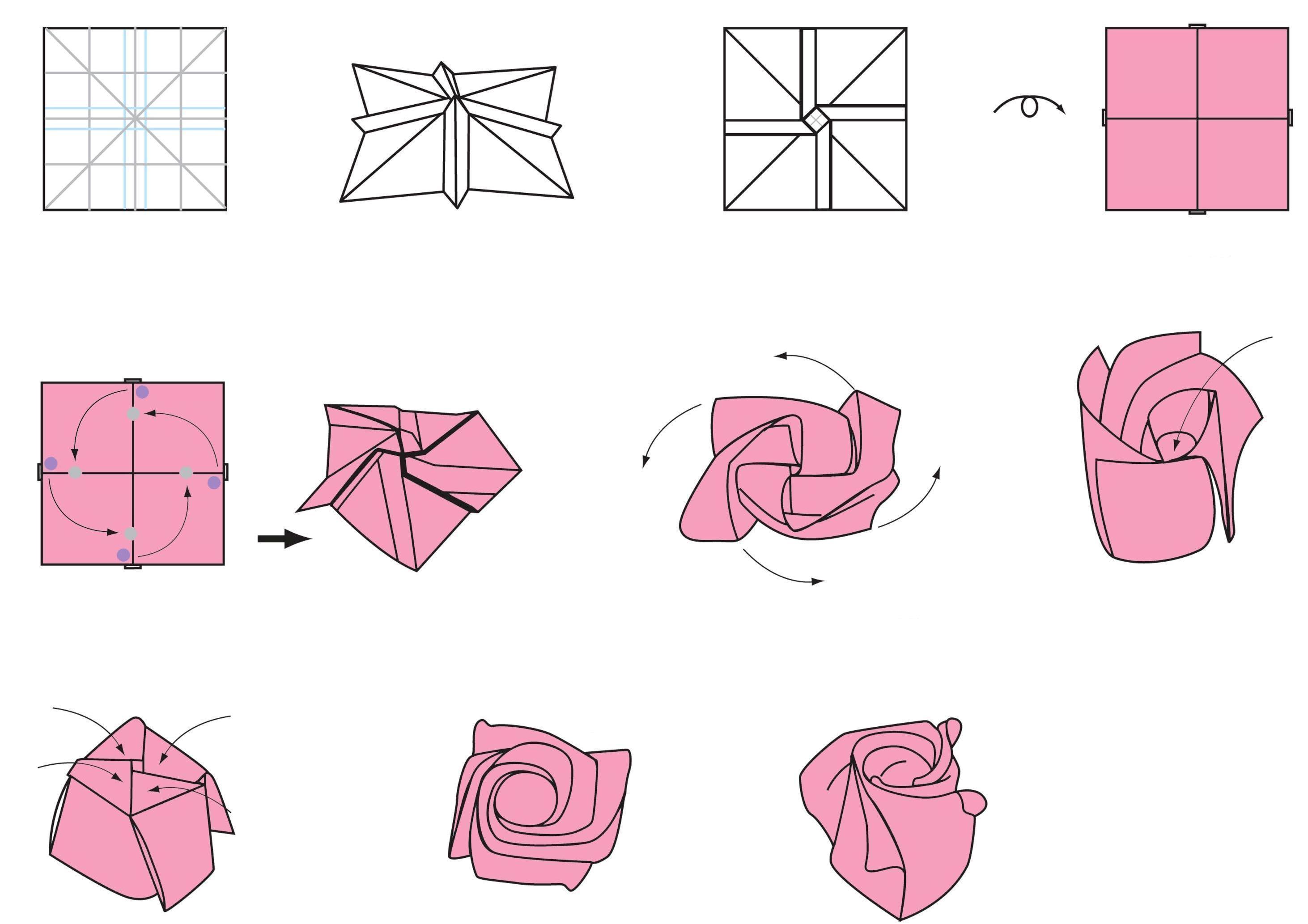 Simple Origami Rose