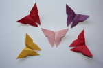 Colorful butterfly origami