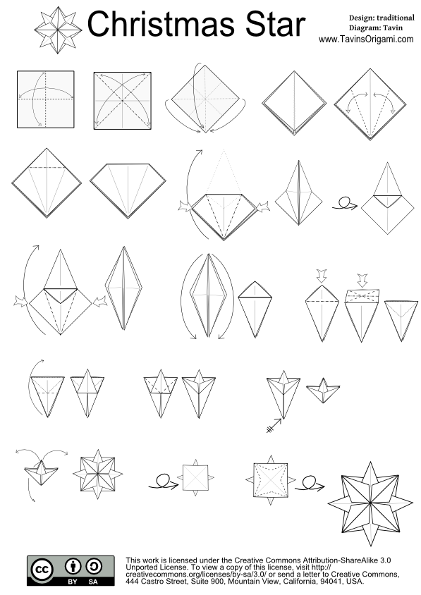 christmas origami instructions