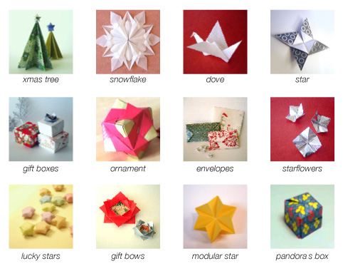 christmas origami paper