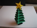 Pleasing christmas tree origami