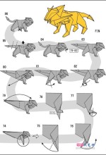 Quite complex origami diagrams