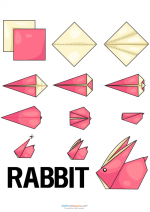 Rabbit easy origami animals