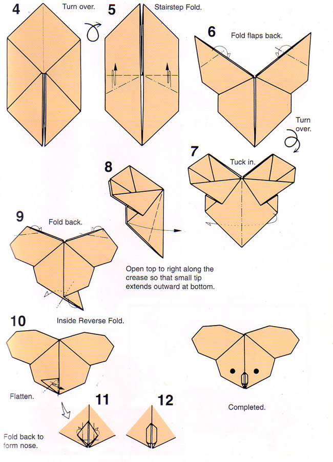 how to do origami step by step