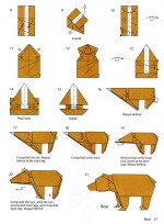 How to make a bear origami