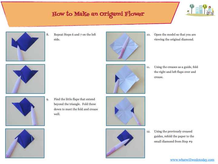 how to make a origami flower