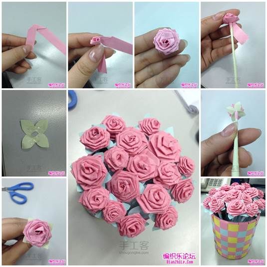 how to make a origami rose