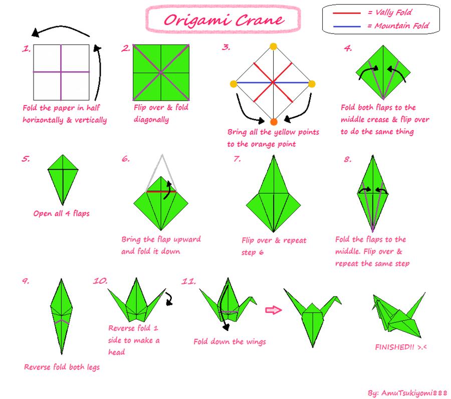 how to make origami birds