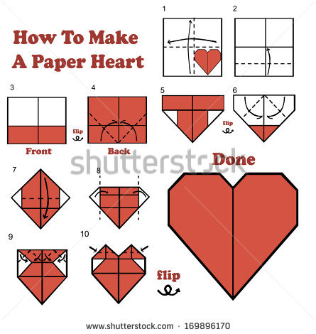 how to make origami hearts