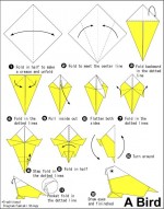 Short origami bird instructions