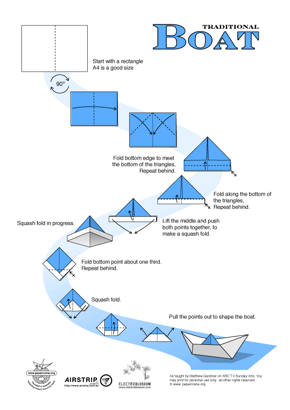 origami boats