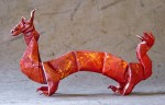 Unique origami chinese dragon