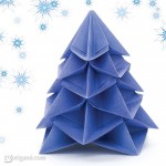 Graceful origami christmas tree